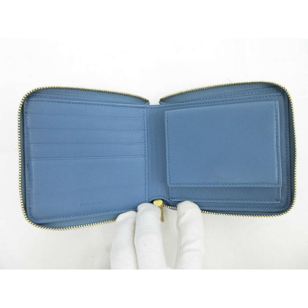 Celine Multi Function Zip Bi fold Wallet Blue - image 5